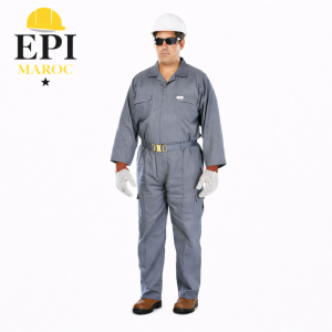 Combinaison de travail grise avec ceinture 1GRV