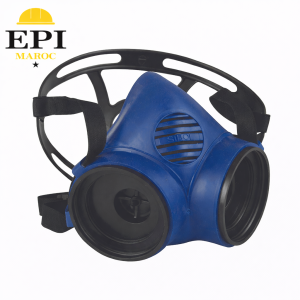Demi-masque respiratoire double filtre TPE