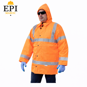 parka de travail orange